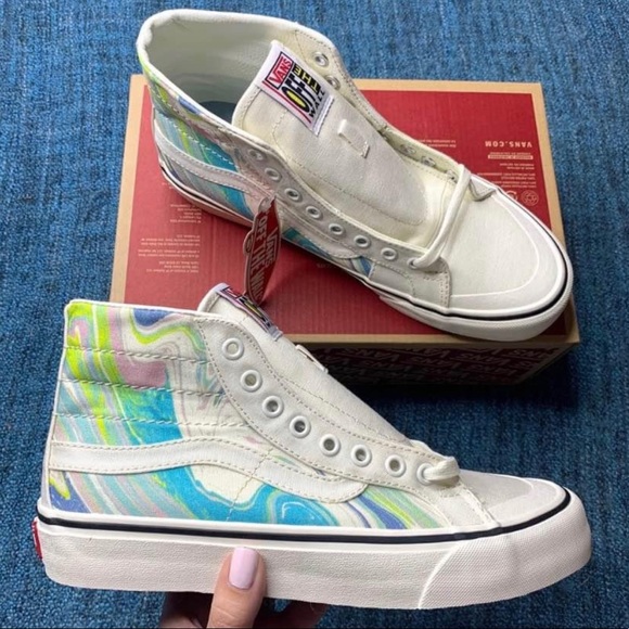 NEW Vans Sk8-Hi 138 Decon Sf Resin Swirl Sneakers size 9.5 women’s - Picture 2 of 8